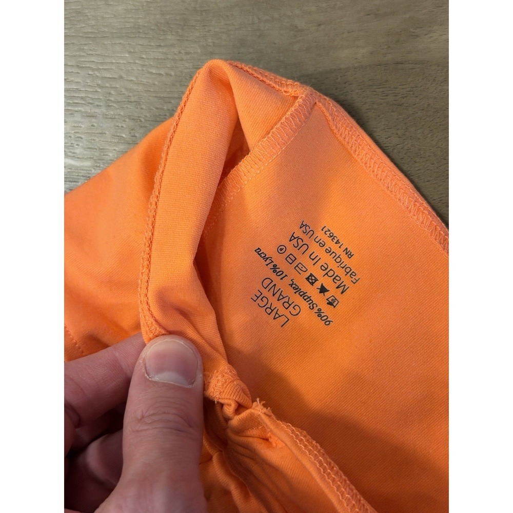 Lives The Process Women's Orange Astra Bandeau Top, US Large Made In USA - Picture 5 of 7